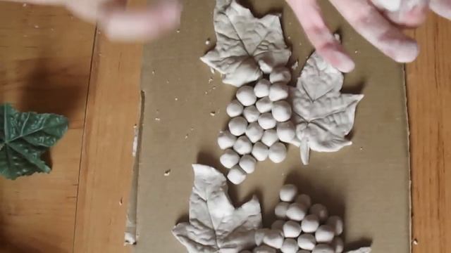 Панно "Виноград" из соленого теста и гипса смотреть онлайн