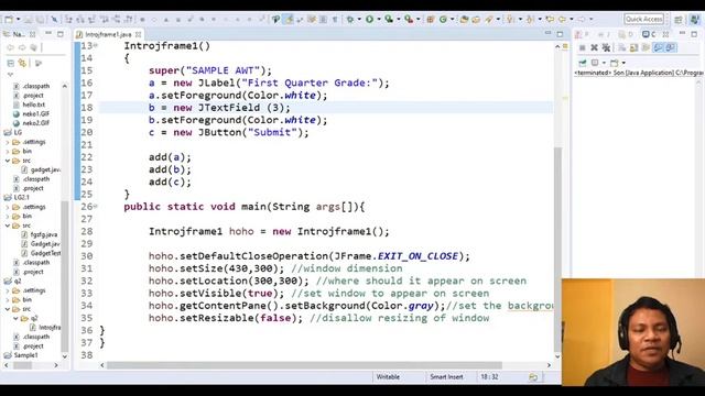 LG 12.1 - 12.4 - JButton, JFrame, JTextFeild & JLabel смотреть онлайн