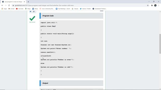 Java program to find entered number is odd or even | Decision Making Statements смотреть онлайн