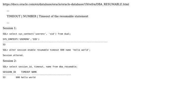 Databases: How to see resumable timeout of another session in oracle? (2 Solutions!!) смотреть онлайн