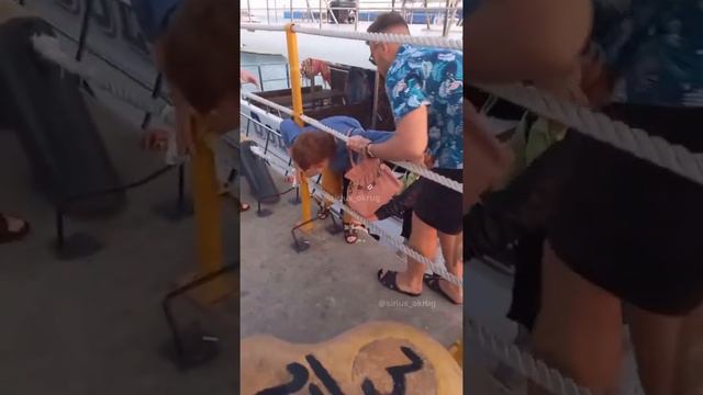 Яхта с отдыхающими "припарковалась" в неположенном месте смотреть онлайн