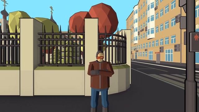 3D-диорама "Осень на улицах лоу-поли Москвы" / 3D-diorama "Autumn on the streets of low poly Moscow смотреть онлайн