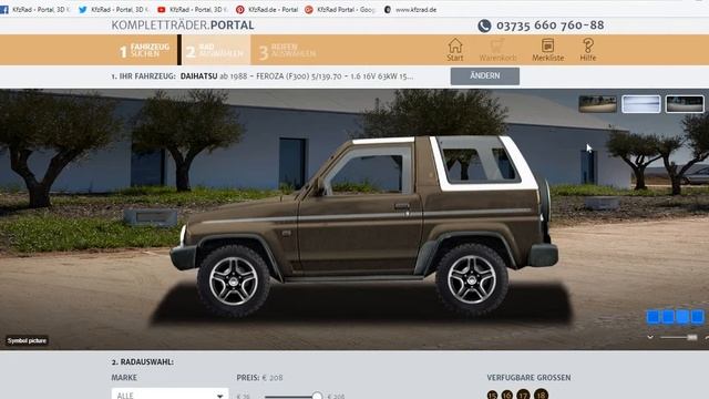 Daihatsu - Reifenkonfigurator und Felgenkonfigurator in 3D von KfzRad.de смотреть онлайн