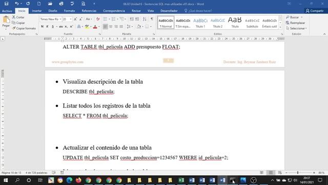 cvBaseDatos 202101141932 JU Unidad 3 смотреть онлайн