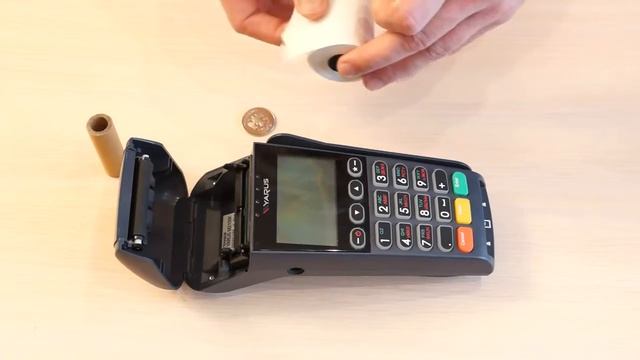 Замена чековой ленты на POS терминале Yarus M2100 смотреть онлайн