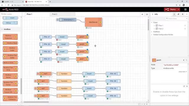 Como acionar as GPIOs do raspberry no ScadaBR com Node Red смотреть онлайн