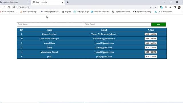Create Table in React | How to Display, Add, Delete and Edit Rows in a Table using React смотреть онлайн
