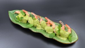 Мятные креветки васаби