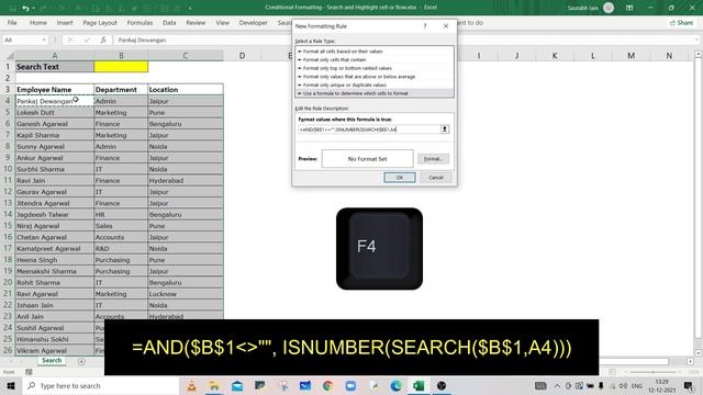 How to search and Highlight Cells in Excel using Conditional Formatting смотреть онлайн