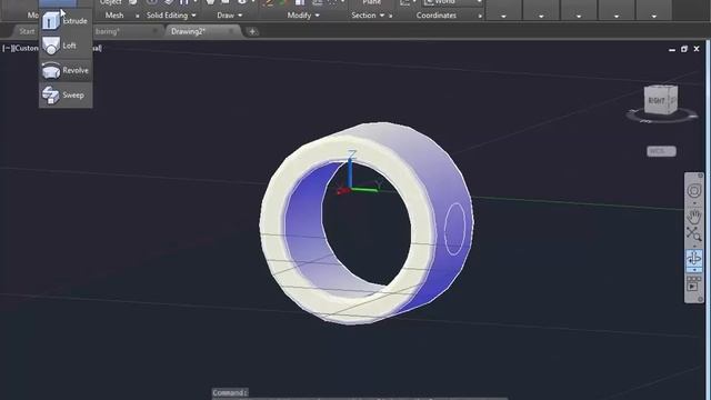 Ball bearing in AutoCAD 2017 смотреть онлайн