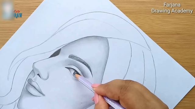 How to Draw a Girl face for BEGINNERS - step by step || Pencil sketch смотреть онлайн