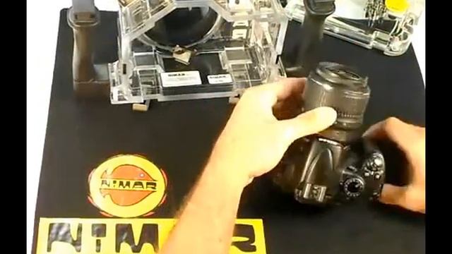 Установка фотоаппарата в подводный бокс NIMAR смотреть онлайн