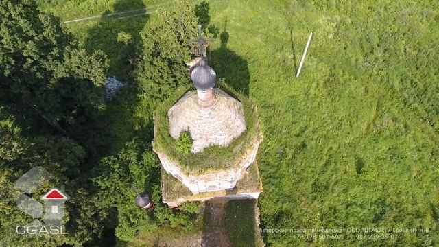 Аэросъемка Иоанно-Предтеченской церкви (Селенгуши, Татарстан) смотреть онлайн