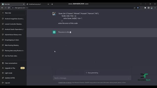 How ChatGPT fix bug in your code in Urdu/Hindi | Solve programming error with ChatGPT | AI смотреть онлайн