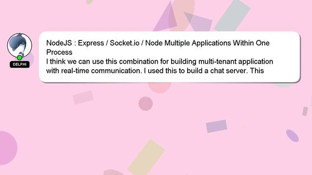 NodeJS : Express / Socket.io / Node Multiple Applications Within One Process смотреть онлайн