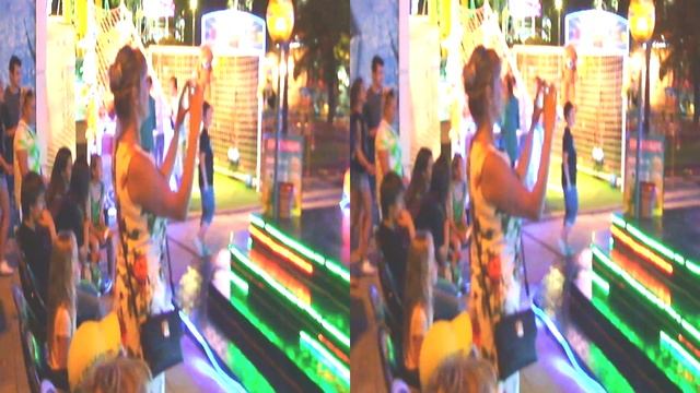 3D видео для очков LG Cinema 3D: ТАНЦЫ в формате 3D в DANCE KARAOKE в Анапе. Август 2016 г.