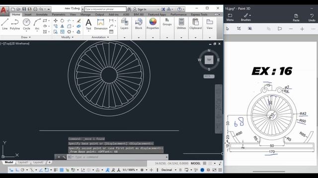 AutocAD 2D Practice Drawing/Exercise-16/Advance Tutorial смотреть онлайн