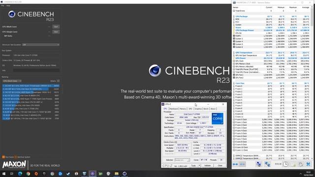 12700K OVERCLOCK TO 5100 MHz TESTING CINEBENCH R23, CPU-Z, R20, THERMALS, BENCHMARK смотреть онлайн