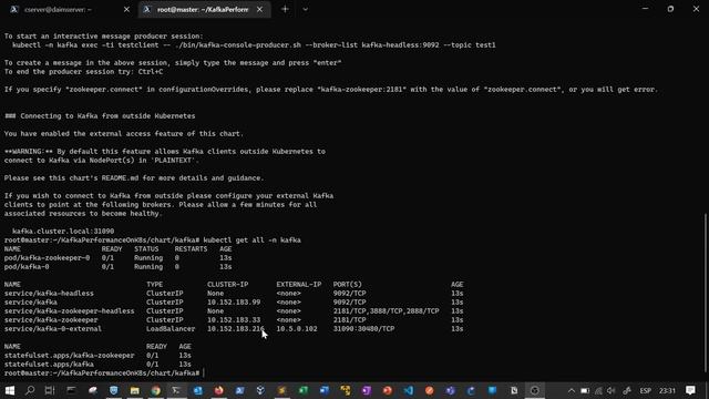 Performance Evaluation of Kafka deployed on K8s using LoadBalancer as Service type смотреть онлайн