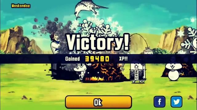 The Battle Cats - SpeedRun through A Whole Chapter "Cats of The Cosmos 2" (The Passion of CatGod) смотреть онлайн