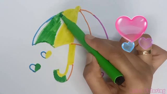 How to Draw A Beautiful Umbrella / как нарисовать красивый зонтик / 아름다운 우산을 그리는 방법 смотреть онлайн