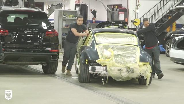 Most Insane Paint Job EVER! Step-by-Step Process on the AMMO Porsche 964 смотреть онлайн