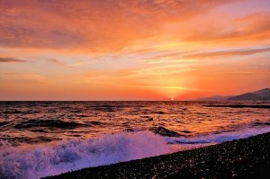 Сочи  Закат Солнца. Красивый Закат на море