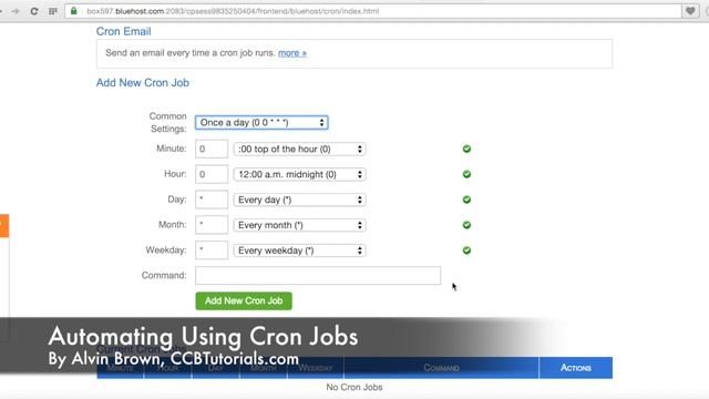 Bluehost Tutorial: How To Automate Using Cron Jobs смотреть онлайн