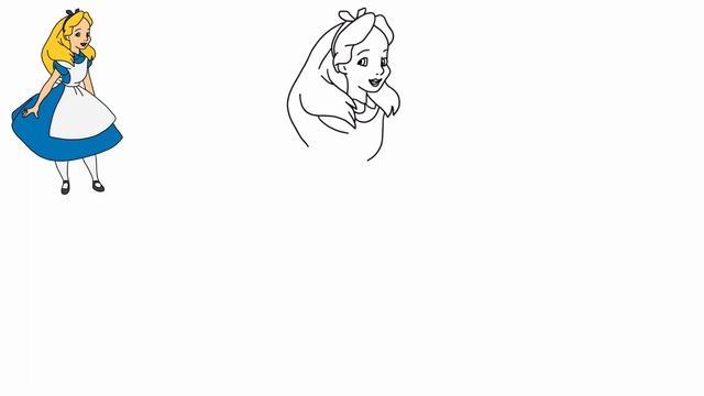 How To Draw ALICE IN WONDERLAND // EASY // Step-By-Step смотреть онлайн