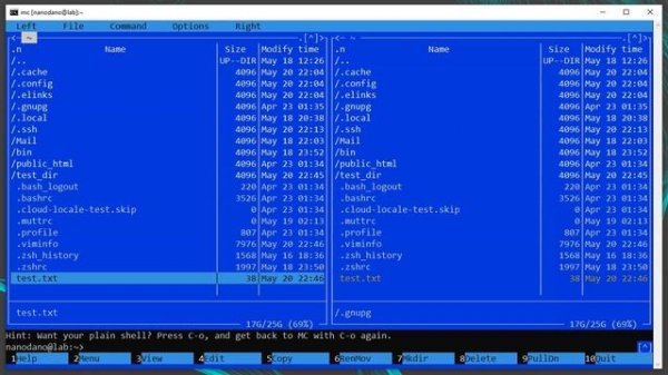 Terminal File Navigation with Midnight Commander