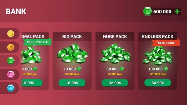 Money sprites for mobile IAP (Coins, Diamonds, Crystals). Unity Asset Store смотреть онлайн