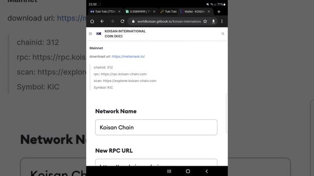 Tutorial Add Network KIC (Koisan Chain) di METAMASK dan import smartcontract 7TOKI смотреть онлайн