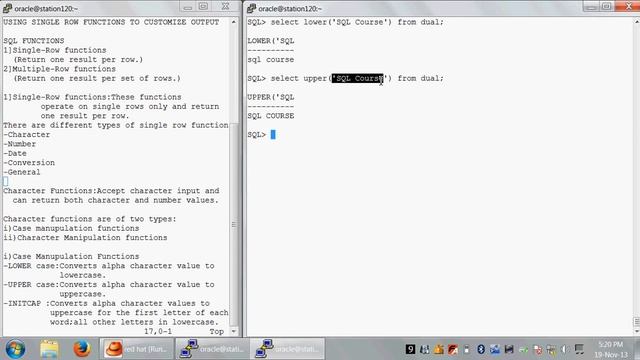 3 1 Using Single Row functions to customize the output смотреть онлайн