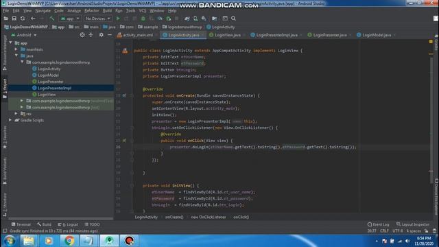 Android Simple Login Screen With MVP Architecture смотреть онлайн