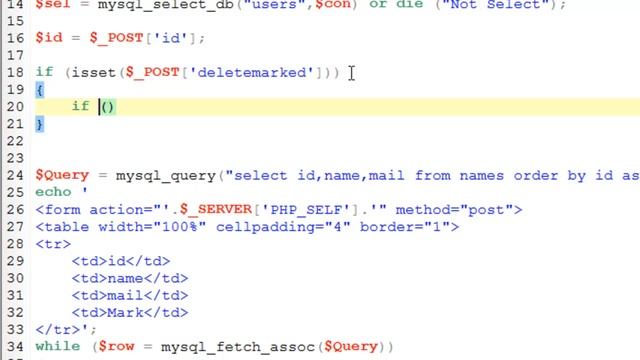 24 delete rows from mysql database with checkbox смотреть онлайн