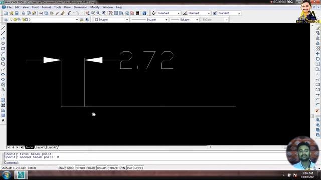 Auto-CAD How to use Break at point Command | break at point command use in AutoCAD tutorial in Hind смотреть онлайн