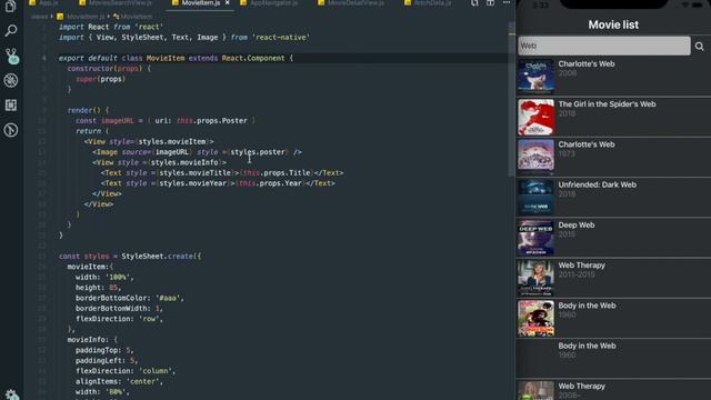 CS50 - Mobile App Development With React Native - Project 2 (Movie database search) смотреть онлайн