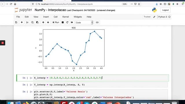 Interpolação linear no Python com a biblioteca NumPy смотреть онлайн