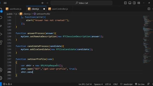 Show user Detail on Call Page in Video Call App in Node JS | Video Call App in Node JS #16 смотреть онлайн