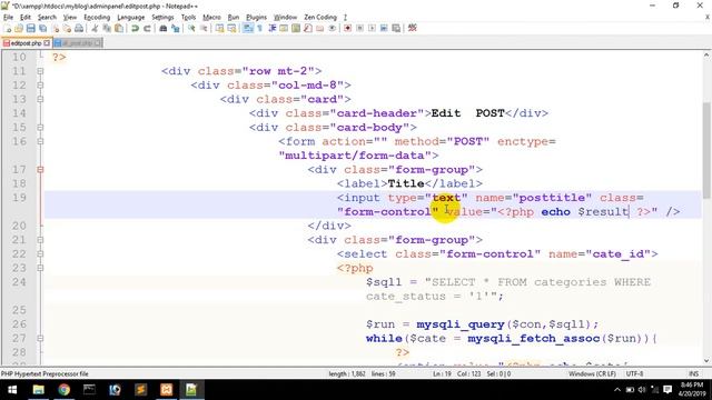 Project With PHP & Mysql (Bangla) Part -13 (Edit Post - 1) Proper Edit Way смотреть онлайн