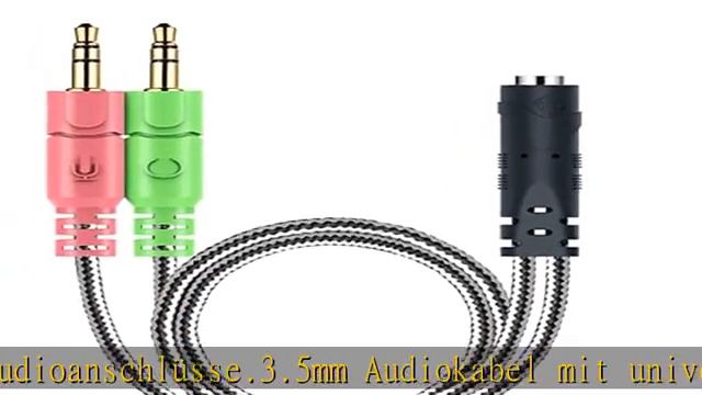 MillSO 3,5mm Klinke Adapter - Y Splitter Audio Kabel mit Separater Mikrofon und Kopfhörer Stecker f смотреть онлайн