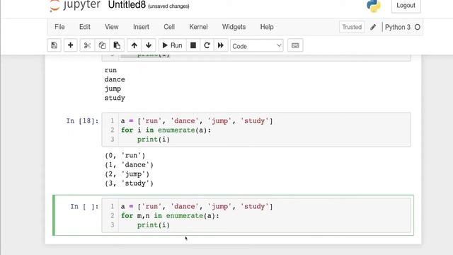 Enumerate() in Python смотреть онлайн
