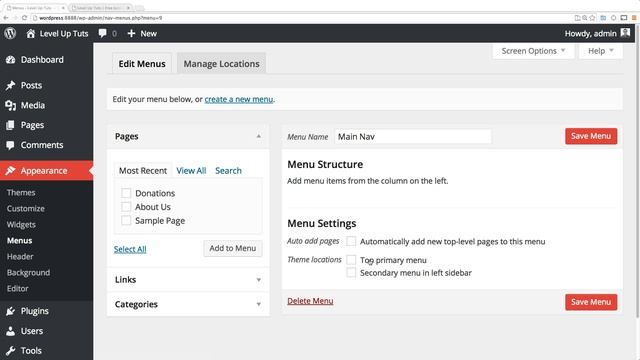 WordPress Basics #15 - Making A Custom Menu смотреть онлайн