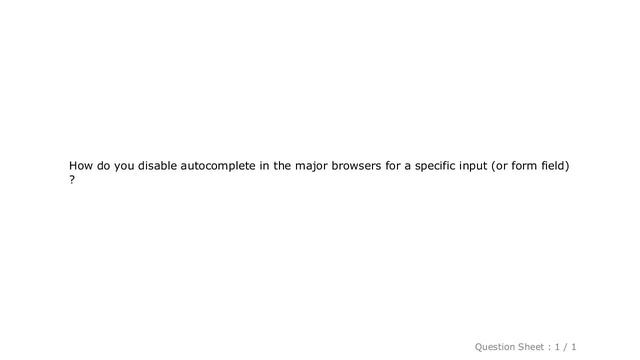 HTML : How do you disable browser autocomplete on web form field / input tags? смотреть онлайн