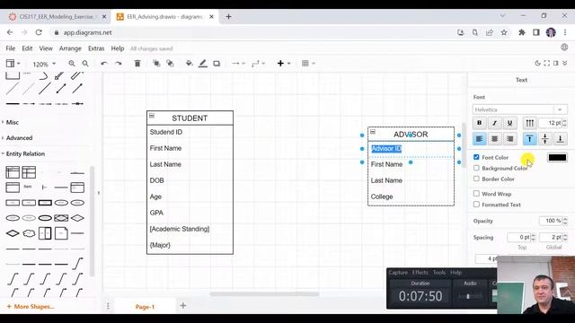 Using Draw.io for Creating EER Diagrams смотреть онлайн