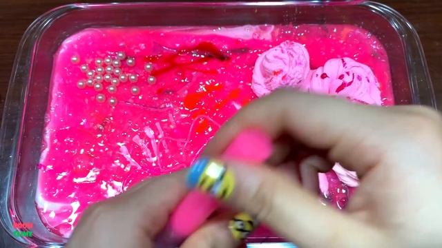 PINK Slime !! Mixing Random Things Into Slime !! Satisfying Slime Videos #1002