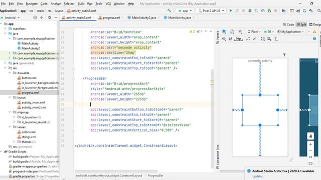 #CircularDeterminate ProgressBar with in Android Studio Tutorial смотреть онлайн