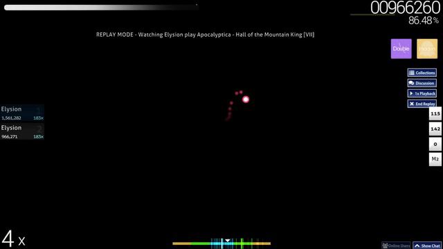 Elysion | Apocalyptica - Hall of the Mountain King [VII] +HD,DT 8.07* PASS (79.72%, 54-476bpm) смотреть онлайн