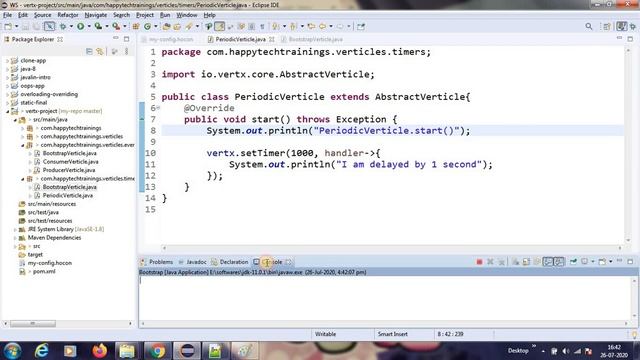 Vertx Periodic and delayed actions (Schedule Jobs, Batch Jobs) смотреть онлайн