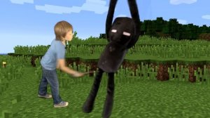 Прохождение майнкрафт в реальном мире! Битва с Эндермэн.